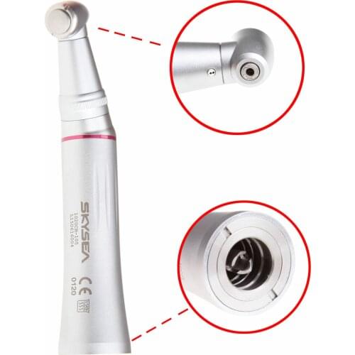 Dental 1:5 Increasing Low Speed Contra Angle Handpiece E-type Inner Water Spray Channel Red
