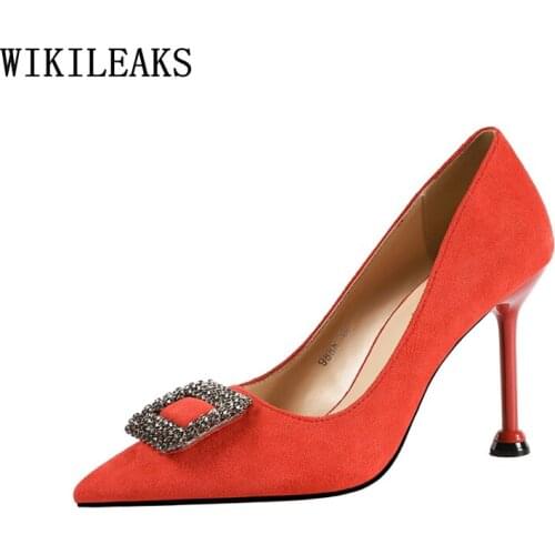 Wedding Shoes for Women Bride Pumps Women Shoes Crystal Shoes for Women 2021 High Heels Korean Fashion Office 2021 Zapatos Mujer