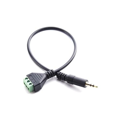 Video AV Balun 3.5mm 4 Pole Stereo Male To AV Screw Terminal Stereo Jack 3.5 mm Male 4 Pin Terminal Block Plug Connector