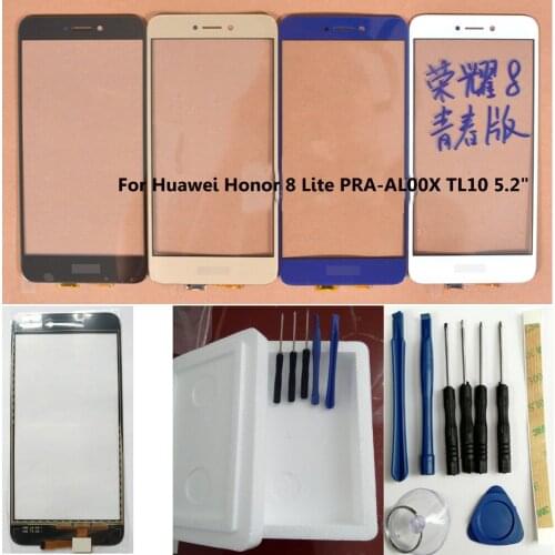 Shyueda 100% New For Huawei Honor 8 Lite PRA-AL00X TL10 5.2" Outer Front Glass Touch Screen