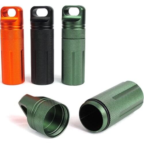 Outdoor Waterproof Capsule Seal Bottle EDC Survival Case Container Holder Outdoor Protect Gears Survival EDC Emergency Tool