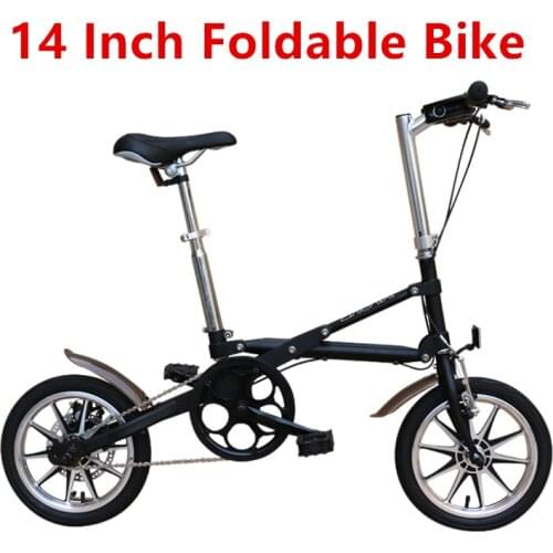 14 Inch Aluminum Bicycle Frame One Second Fast Folding Bicycle Adult Bicycles Small Portable Mini Bike Single /Shimano7 speed