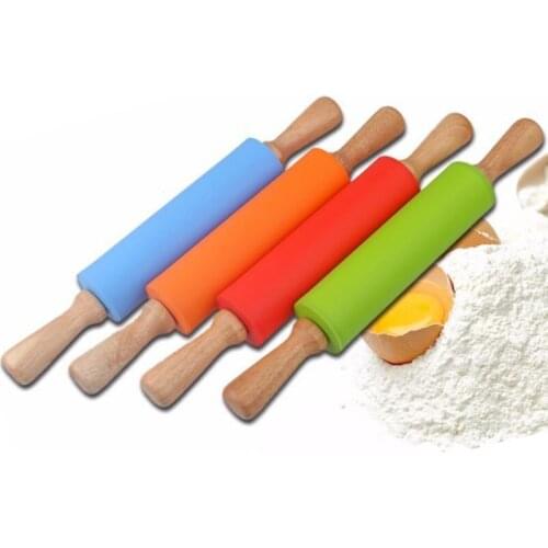 15 Inch (38cm) Baking Rolling Pin Non-stick Silicone Dough Rollers
