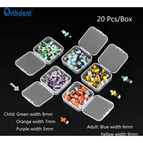 Orthdent 20 Pcs/Box Dental Forming Sheet Contoured Metal Matrix Bands Automatrix Locking Latch