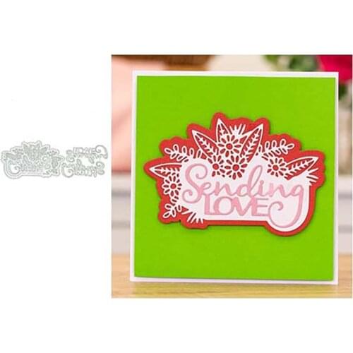 2021 New Arrival Sending LOVE HUGS Letters Metal Cutting Dies Stencil Craft Mould Decor Template Scrapbooking Design Model Mold