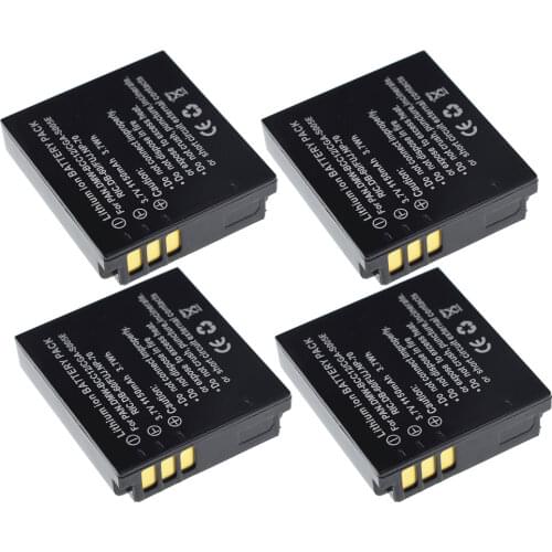 4Pcs CGA-S005 DMW-BCC12 Battery for RICOH G800 G800SE GR Digital III IV WG-M M1 DB-60 65 GX200 R3 R30 R4 R40 R5