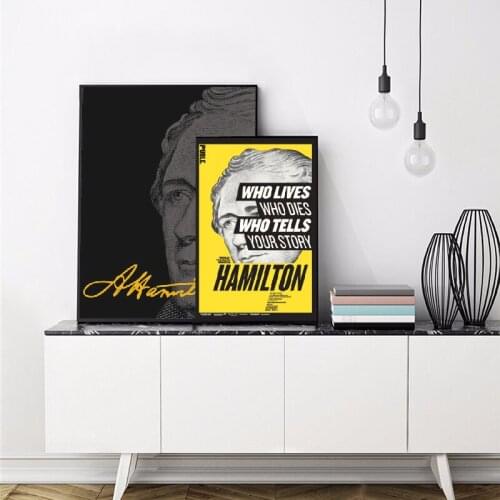 American Alexander Hamilton Portrait Posters and Prints Wall Art Pictures Hamilton Musical Canvas Painting Home Room Decor