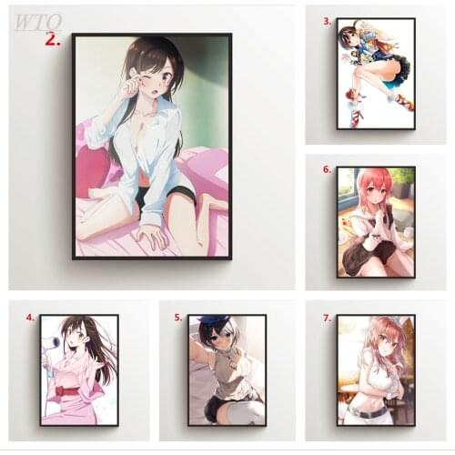 Anime Posters Rent A Girlfriend Chizuru Mami Sumi Ruka Canvas Painting Photos for Childrens Room Wall Decor Wall Art Home Decor