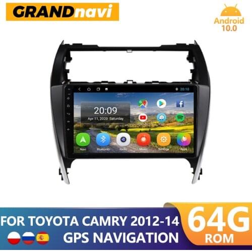 GRANDnavi Android 10 For Toyota Camry 2012-2014 Car Radio Multimedia Video Player GPS 2din Autoradio Stereo 2Din Wifi Navigation