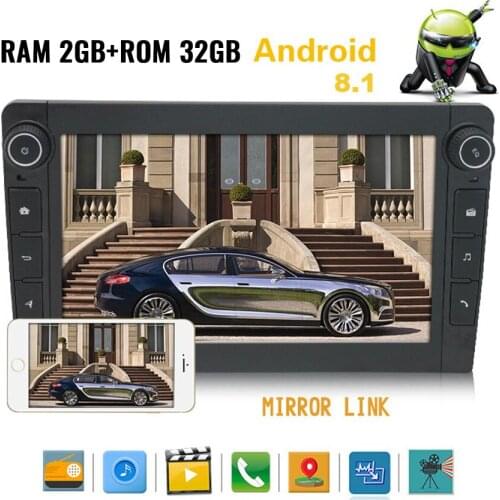 9" 2DIN Rotatable Car Multimedia Player Touch Screen Android 8.1 1080P Quad-core RAM 2GB ROM 32GB Radio GPS Wifi Mirror Link