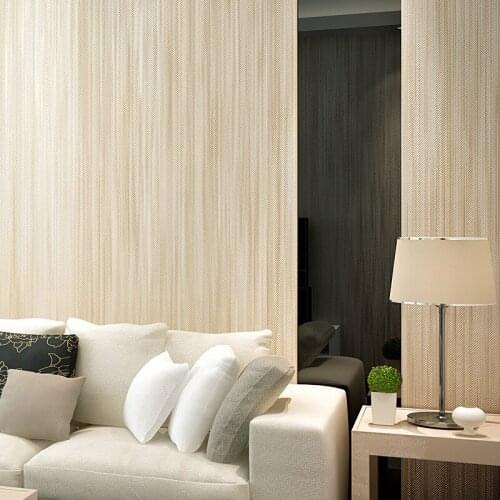 Beibehang Modern simple plain color linen wave point striped 3D wallpaper living room restaurant desktop background 3D wallpaper
