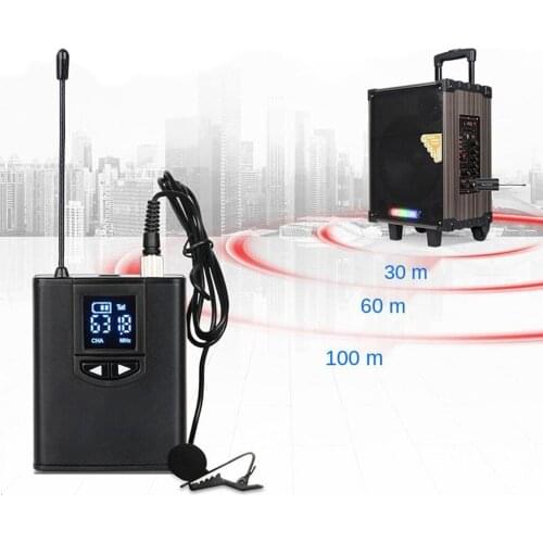 Wireless Lavalier Microphone Lapel Mic System UHF Receiver Headset for Stage