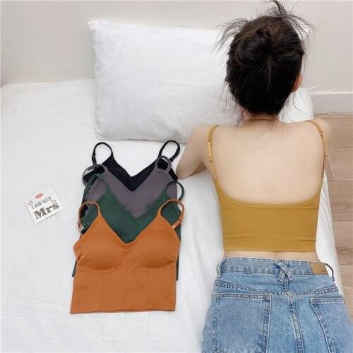 Summer Girls Wirefree Bra Womens Stretchy U-back Wrap Tube Top Bandeau Cropped Tanks Intimates Tops For Girls