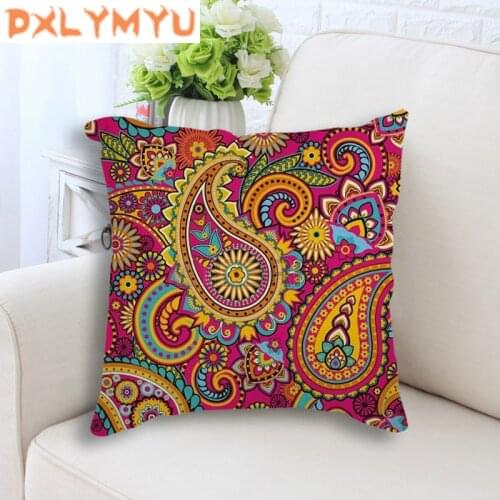 18'' Bible Mandala Decorative Pillows Case Oriental Bliss Bohemia Ararat Flower Arabesque Cushion Cover for sofa home decor