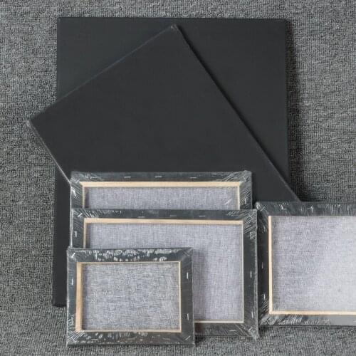 Wooden Square Black Blank Canvas Frame DIY Wall Hanging Frame Crafts For Watercolor Oil Acrylic Painting Painting Art Supplies