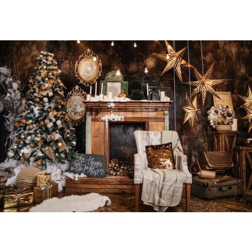 Christmas tree photography backdrops indoor family picture background photo booth props party decor home decoration studio props