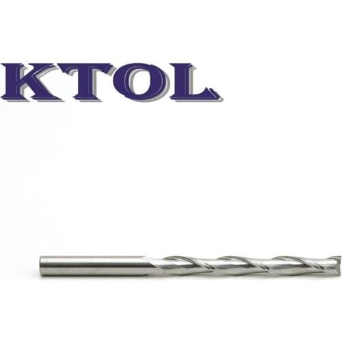 5pcs 6x42mm Two Flutes Spiral Carbide Milling Cutters, CNC Engraving Cutting Tools for Acrylic Woodworking Router Machine