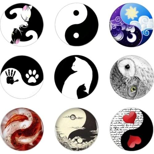 Hot sale 5pcs16mm20mm25mm Lovers Yin Yang Luna Artemis Handmade Photo Glass Drop Style Cabochons Jewelry Accessories