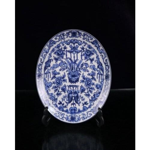 Elaborate Porcelain Hand Painting Plate Dish Crafts Home Decoration