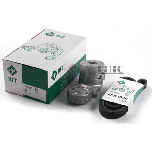 INA Alternator Serpentine Belt Tensioner Kit Set For V W Passat Audi A4 A6 2.8 V6 OE# 078903133AB/ 078903137BC