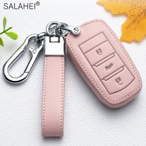 Leather Car Key Case Cover Protection For Changan Eado CS35 CS75 Oushang A600 A800 EADO Raeton CS15 V3 V7 Accessories Keychain