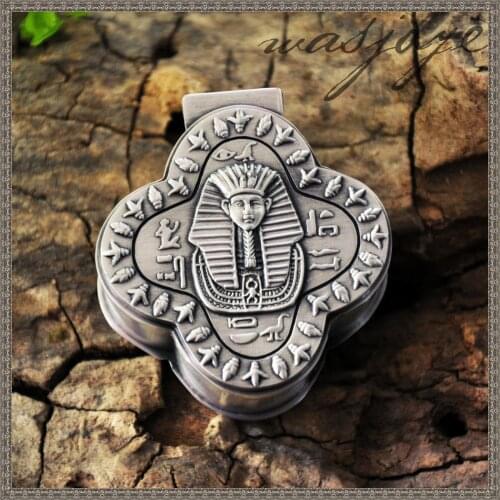 Small Small Size Vintage Egypt Metal Jewelry Case Tutankhamun Trinket Box Ring Box Jewelry Gift Storage Home Decoration
