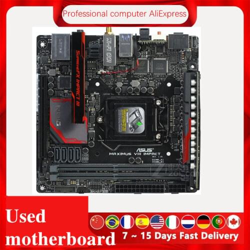 For Asus MAXIMUS VIII IMPACT Original Used Desktop Intel Z170 Z170M DDR4 Motherboard LGA 1151 i7/i5/i3 USB3.0 SATA3