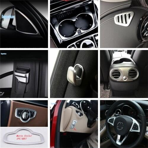 Lapetus Matte Interior Refit Kit Air AC / Rear Door Button / Head Lamps Cover Trim For Mercedes-Benz E Class W213 2016 - 2020