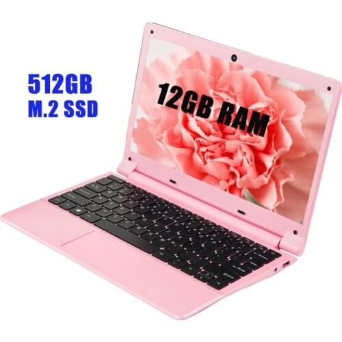 GMOLO mini laptop 12GB RAM 512GB M.2 SSD In-tel Quad Core 1.5Ghz - 2.5Ghz HDMI Camera 11.6inch student netbook