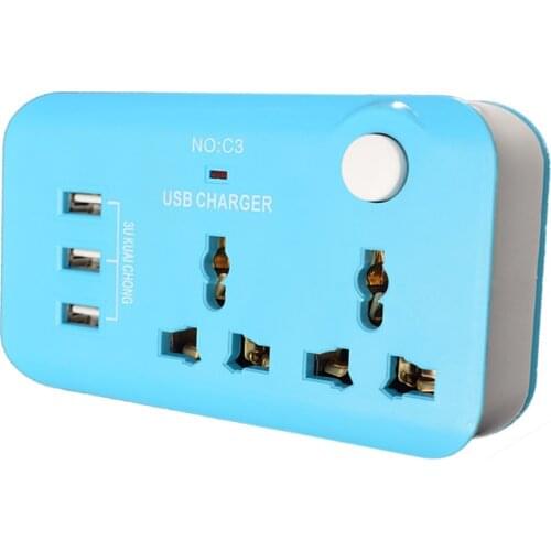 Multifunction USB Socket Portable Power 3 Port USB Charger Universal Travel Charger Phone Charge EU/UK Plug