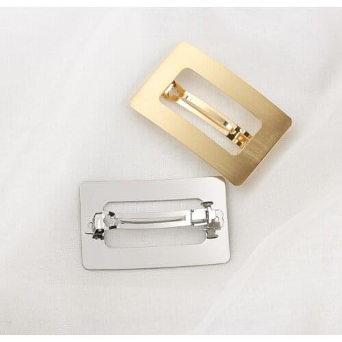 Fashion Metal Hair Clip Lazy Wind Geometric Square Hair Clip Horsetail Clip Holder Hair Ornament Woman Girls Hair Accessories