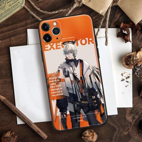 Executor Arknights Soft Silicone Glass Phone Case Cover Shell For iPhone SE 6 6s 7 8 Plus X XR XS 11 12 Mini Pro Max