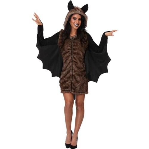 Halloween Dress up Serving Europe Cross-Border Womens Clothing Halloween Costume Horror Bat Ghost Party Performance Wear