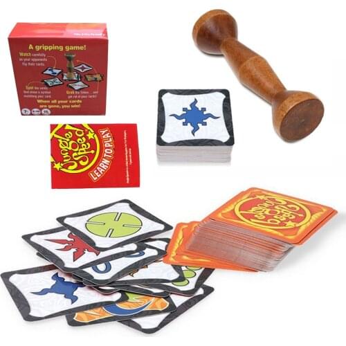 Family Party Board Game Brown Wood Jungle Token Run Fast Pair Speed Forest Fun Cards Game English Spanish Rules