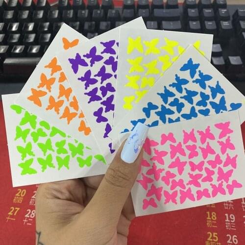 HG-03 Butterfly Nail Decal Nail Art Decals Nail Art Stickers 6 Colors 6pcs Butterflies 3d waterproof nail accessories Decals,HG5