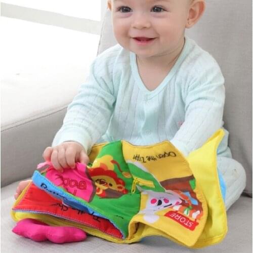 2019 New Baby Cloth Book Cartoon Baby Cloth Book 0-3 Years Old Tearing Rotten Touch Paper Early Education Stereo Cloth Book