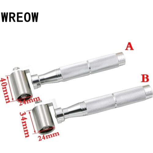 Stainless steel Flat Pressure Roller Wallpaper Apply Hand Tool W/ Bearing Apply DIY Hand Tool platen roller wheel Bearing silver