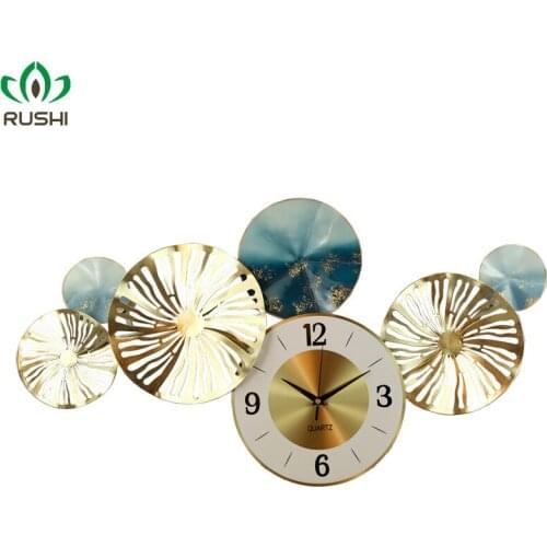 Chinese Style Hallway Pendant Iron European Style Living Room Wall Decoration Wall Clock Nordic Modern Creative Swing Wall Clock