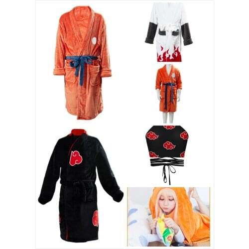Dropshipping Itachi/Umaru/Dragon cosplay /Uzumaki Robe Cosplay Halloween Carnival Bath Robes Winter Coat Sleepwear
