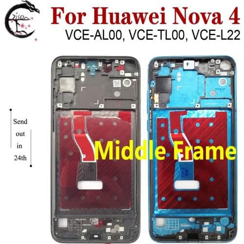 Middle Frame For Huawei Nova 4 Middle Frame Housing honor View 20 V20 VCE-L22 front Cover Phone frame Replacement AAAAA+ Quality