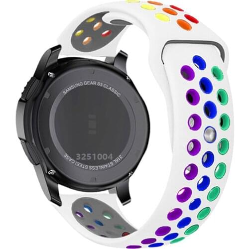 For Huawei GT/GT2/2e/Pro For Samsung Galaxy Watch Strap 3/46mm/42mm/Active 2/Gear S3 Frontier 20mm/22mm Silicone Watch Band