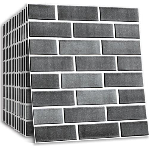 Self Adhesive Vinyl Vintage Brick Stone Contact 3D Paper Removable Wallpaper for Kitchen Backsplash Bathroom Room Walls Cover