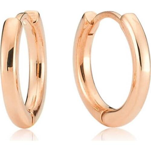 Valori Jewels Small Hoop, Rose Gold Plated, Sterling Silver Charm Earring