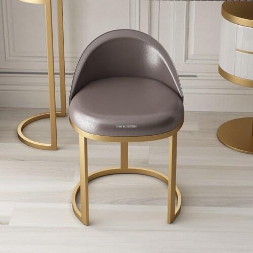 Nordic household dressing stool light luxury backrest makeup piano chair modern dining chair bedroom net red nail table stool