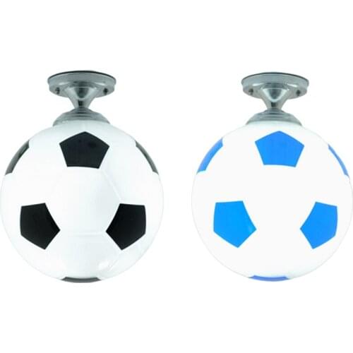 Soccer Ball Children Room Glass Led Ceiling Light Football Kids Room Led Lamp Bedroom Bar Ceiling Lights Home Lighting