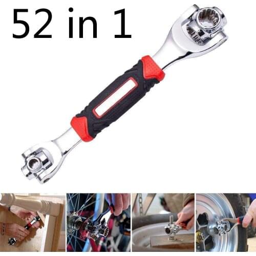Universal Sleeve Tube Spanner Set 8 in 1 Multi-Functional German Fast Hex 52 in 1 Ratchet Car Repair Tools