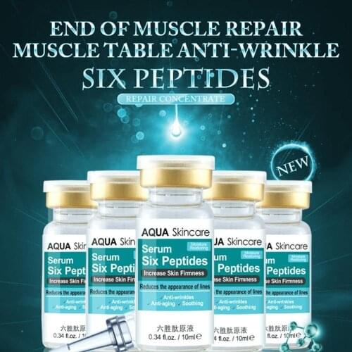 Six Peptides Anti Serum Face Moisturizing Liquid Skin Care Hyaluronic Rejuvenation