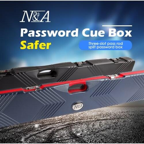 High Quality NA 3/4 One Piece Snooker Multi-piece Case Box ABS Material Portable Password High Capacity Billiards Accessories
