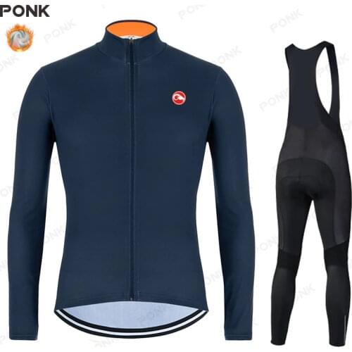 2020 Winter Thermal Fleece Cycling Jersey Set Racing Bike Cycling Suit Mountian Bicycle Cycling Clothing Ropa Ciclismo Bicycle