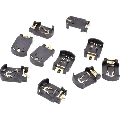 10Pcs/lot CR2032 CR2025 BS-8 Battery Button Cell Holder Socket Case